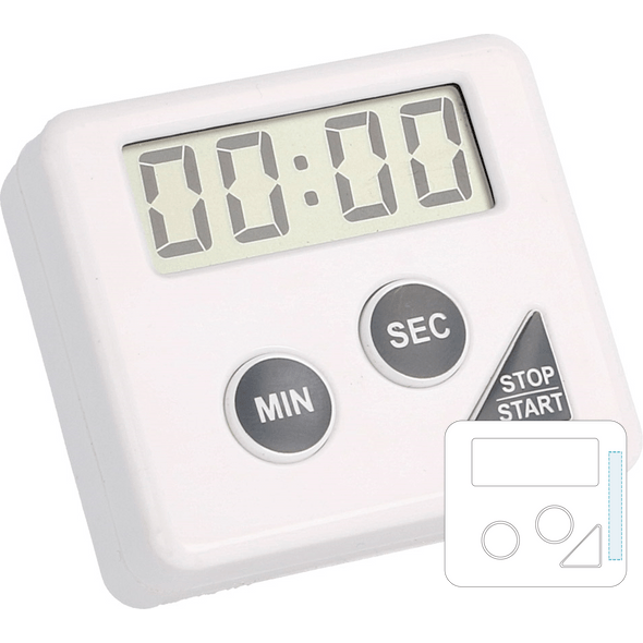 60 min Zegar elektryczny Biały plastik